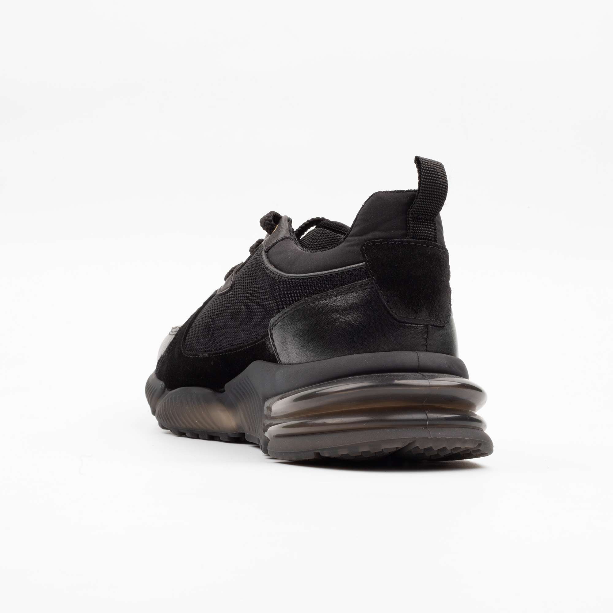 All-Black Leather Sneakers – Sleek Design, Unmatched Comfort(M12419) - Image 6