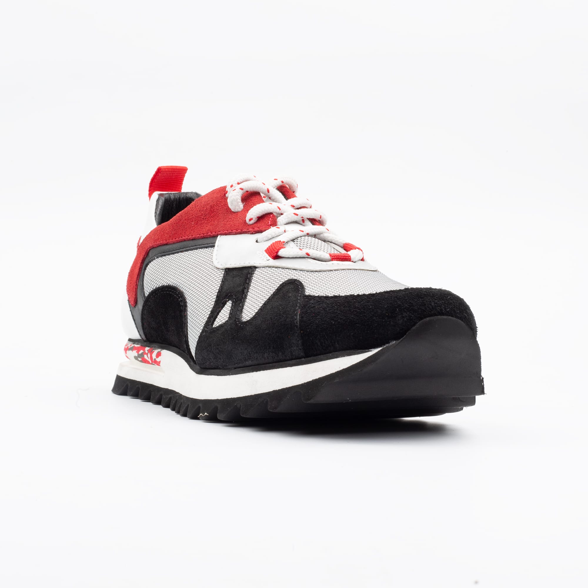 Stylish Red and Black Mesh Sneaker for Men - Lightweight and Trendy Design (M13023) - Image 4