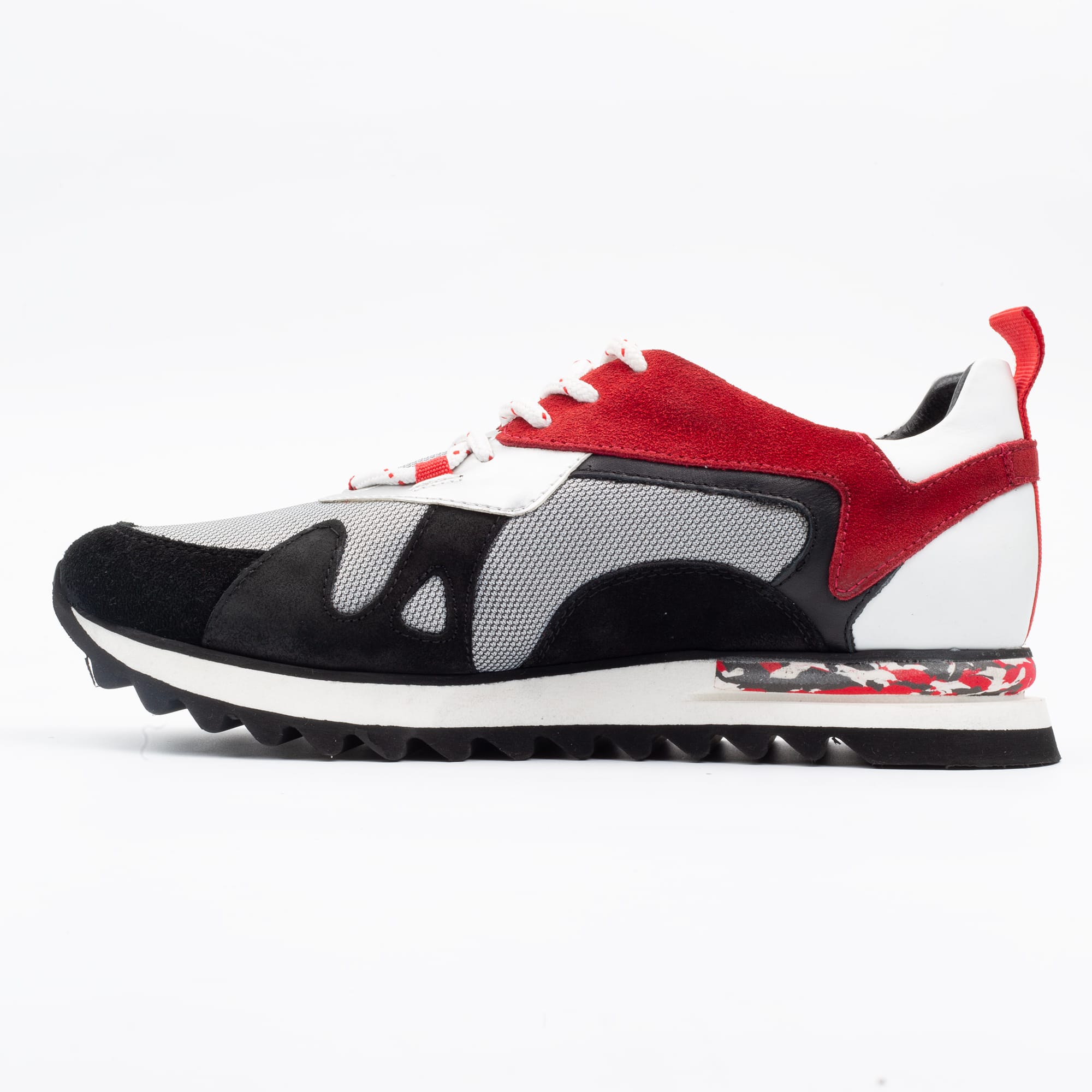 Stylish Red and Black Mesh Sneaker for Men - Lightweight and Trendy Design (M13023) - Image 5