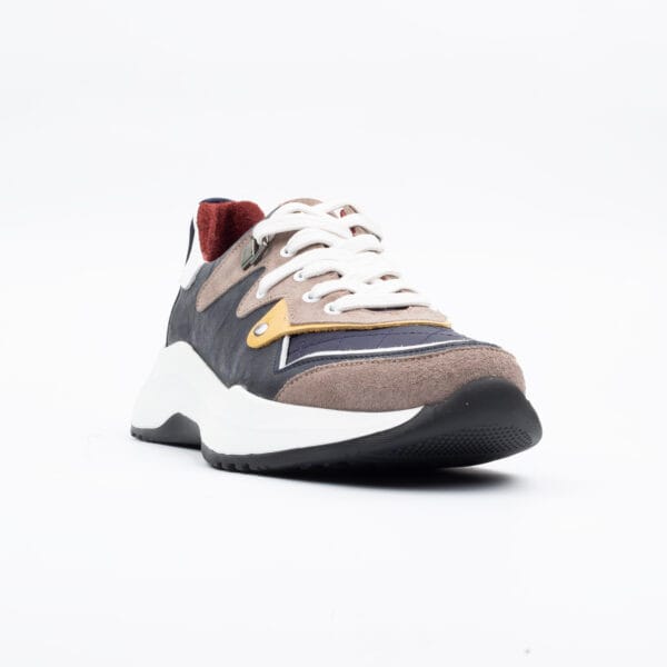 Trendy Navy and Beige Quilted Sneaker for Men - Modern Style and Everyday Comfort (M13182) - Image 4
