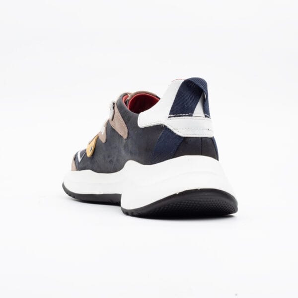 Trendy Navy and Beige Quilted Sneaker for Men - Modern Style and Everyday Comfort (M13182) - Image 6