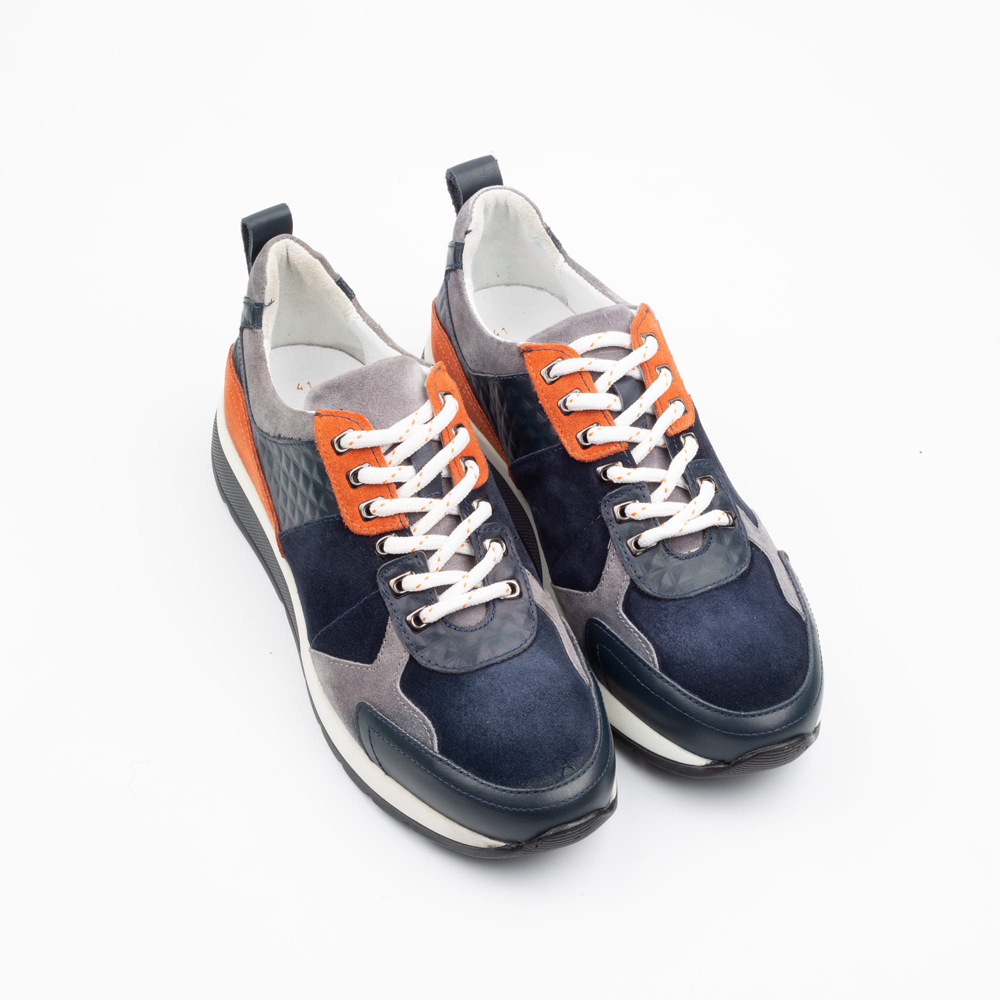 Stylish Multi-Color Suede and Leather Sneaker for Men - Modern Comfort and Trendy Design (M13179) - Image 2