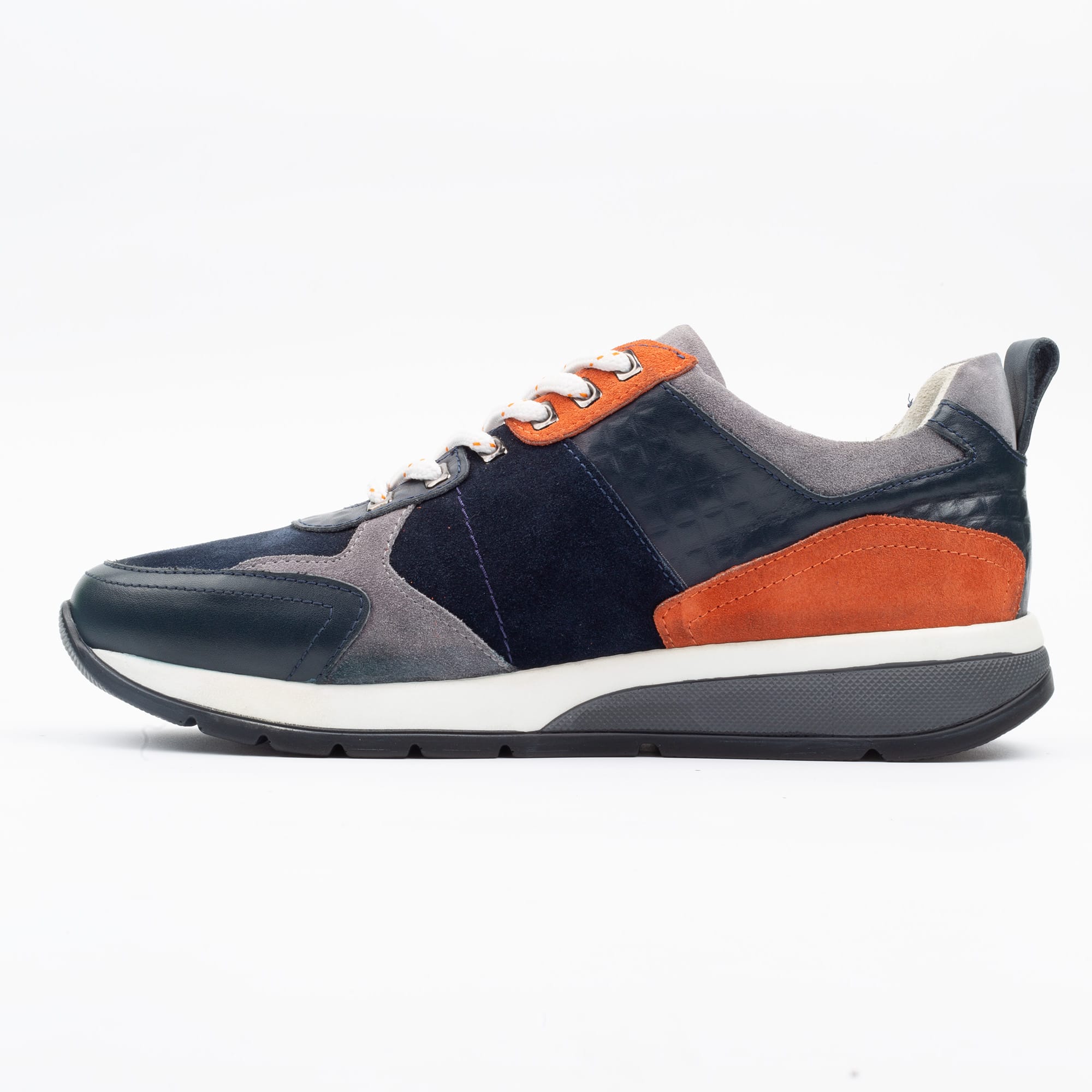 Stylish Multi-Color Suede and Leather Sneaker for Men - Modern Comfort and Trendy Design (M13179) - Image 5