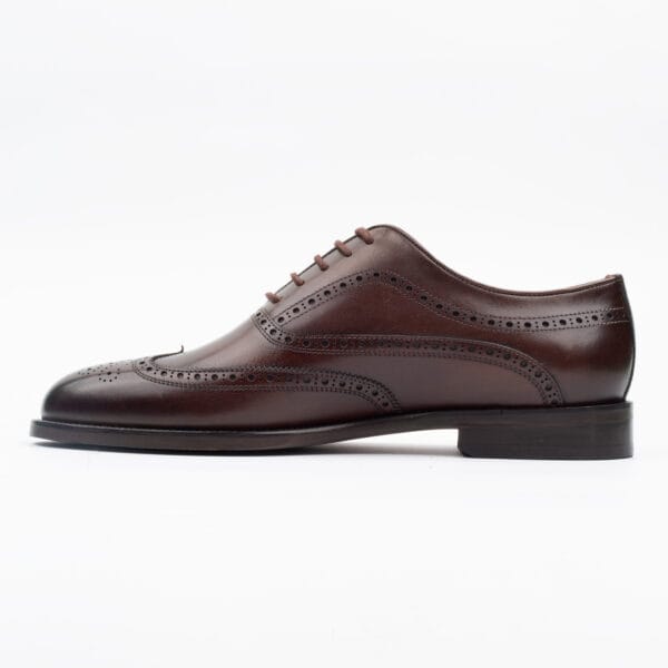 Men's Brown Wingtip Brogue Oxfords - Elegant Leather Formal Shoes (V24-86) - Image 5