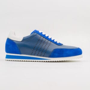 Stylish Blue Suede Leather Sneakers for Men – Premium Comfort and Fashion (M11108)