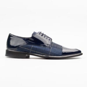Blue Plaid Oxford Shoes - Stylish Men's Dress Shoes (M2055)