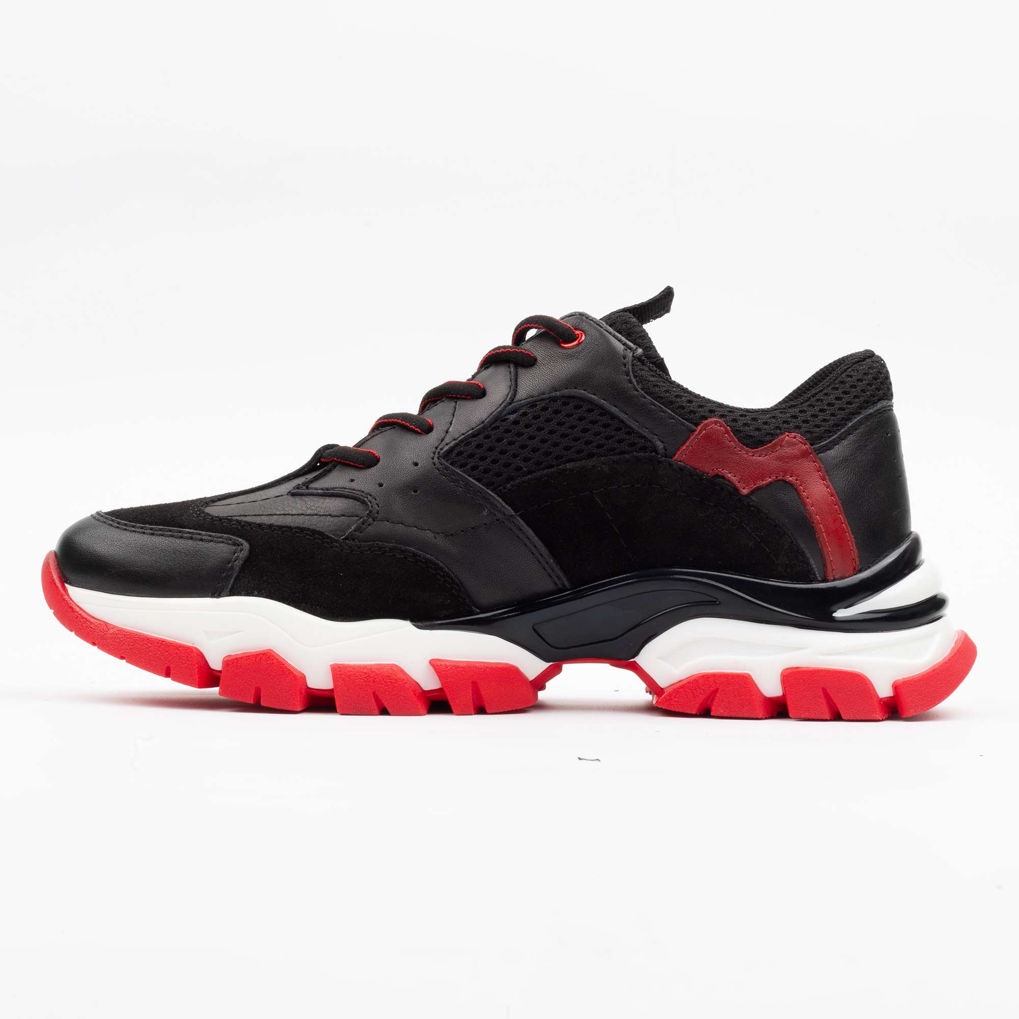 Black and Red Chunky Sneakers – Bold, Stylish, and Comfortable Footwear for Everyday Wear (M13035) - Image 5