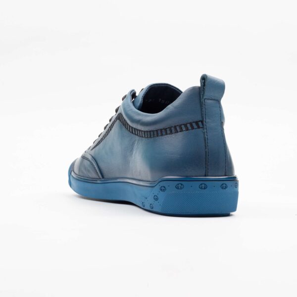 Blue Leather Low-Top Sneakers – Stylish and Comfortable for All-Day Wear (M15083) - Image 6