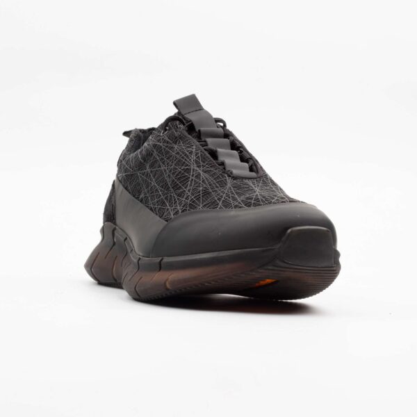 Black Geometric Running Sneakers Sleek Stylish, and Performance-Driven Footwear (M12548) - Image 4