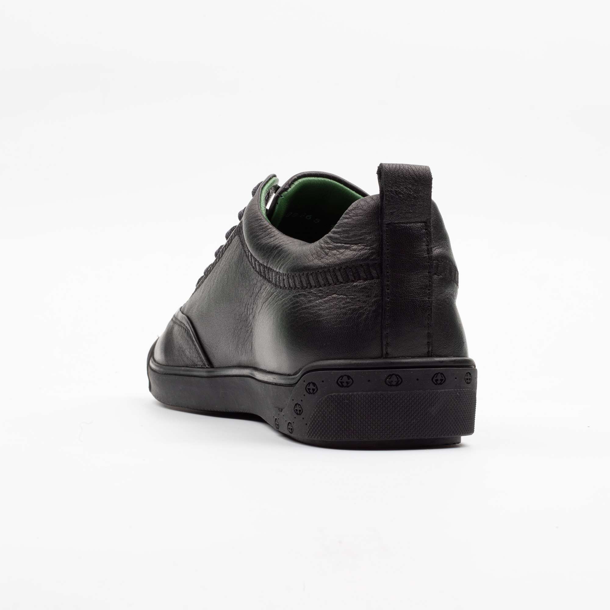 Black Leather Low-Top Sneakers – Sleek Style Meets Everyday Comfort (M15083) - Image 6