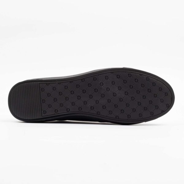 Black Leather Low-Top Sneakers – Sleek Style Meets Everyday Comfort (M15083) - Image 7