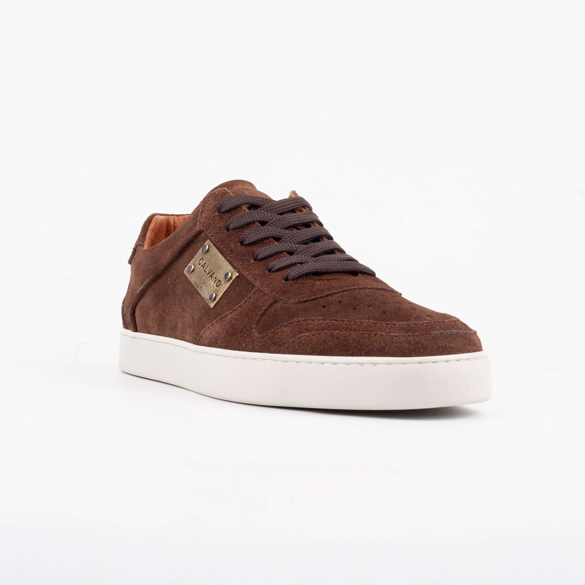 Stylish Brown Suede Sneakers for Men with Perforated Design (222-20) - Image 4