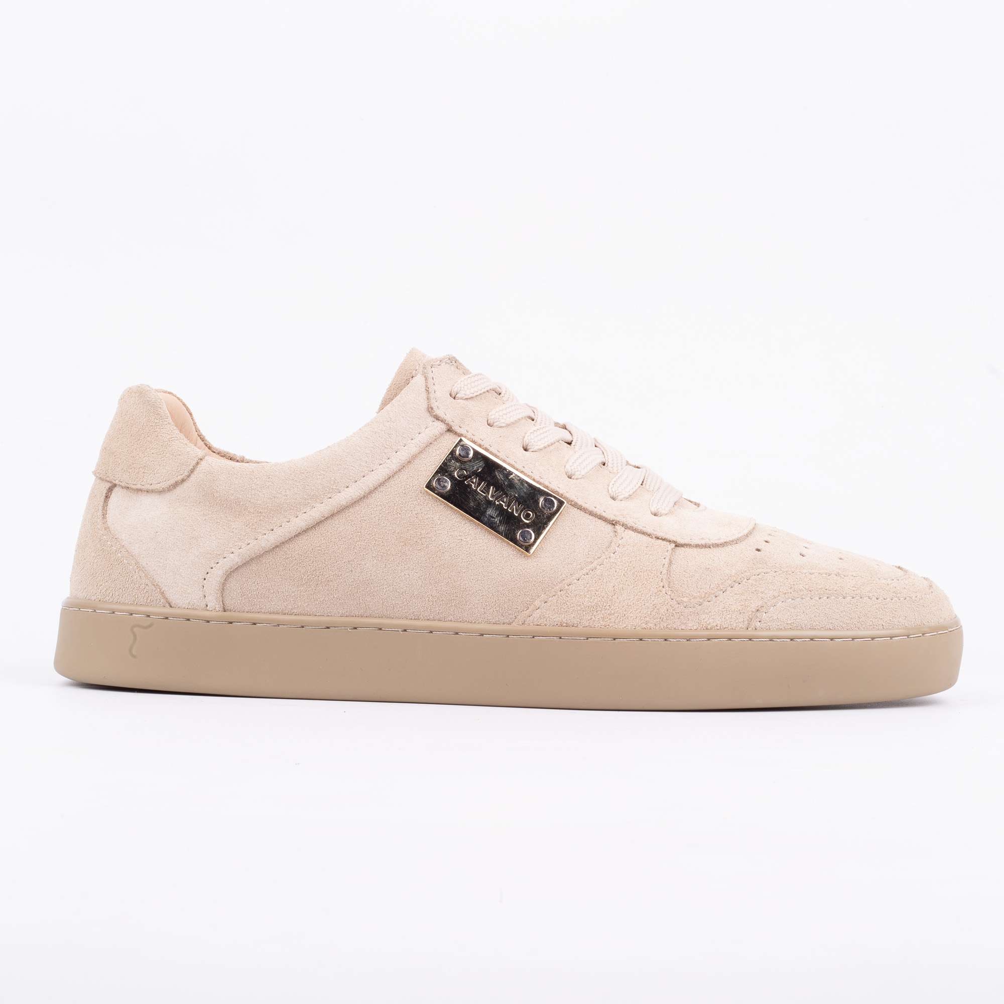 Beige Suede Sneakers Minimalist and Comfortable Everyday Footwear (222-20)