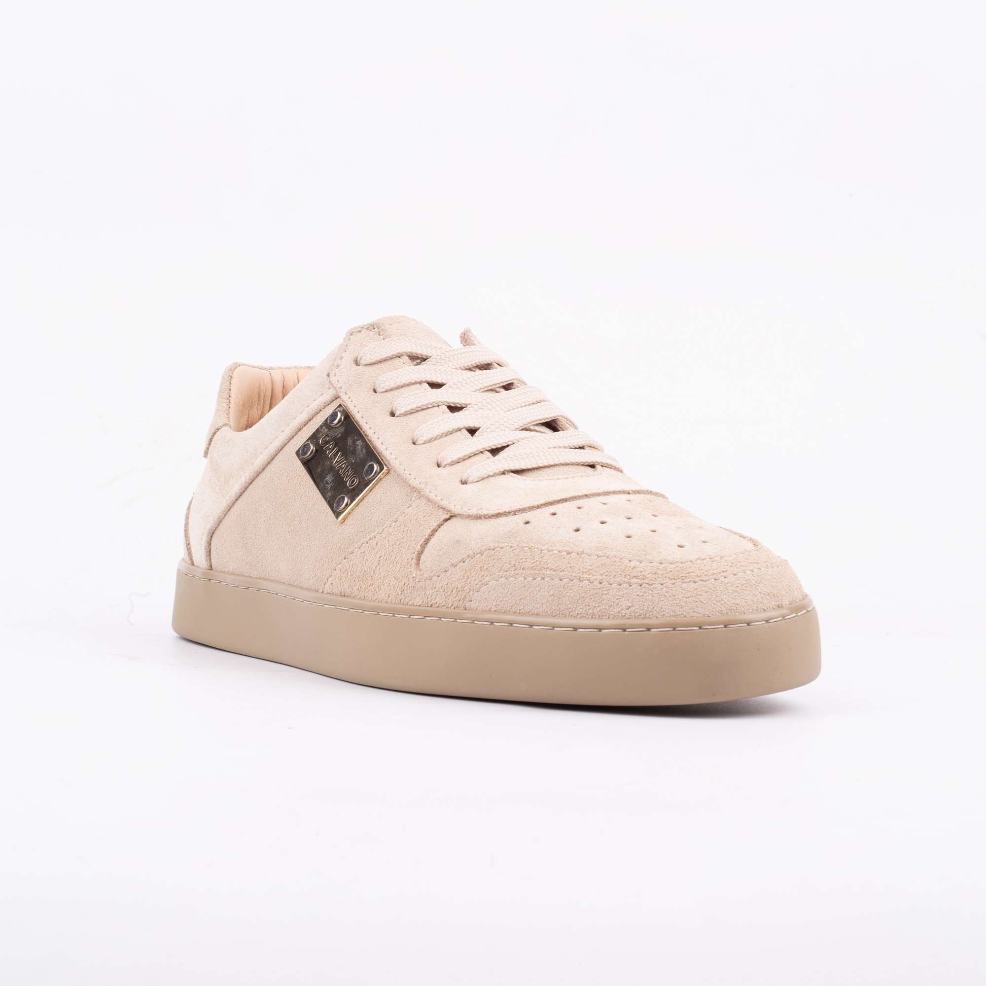 Beige Suede Sneakers Minimalist and Comfortable Everyday Footwear (222-20) - Image 4