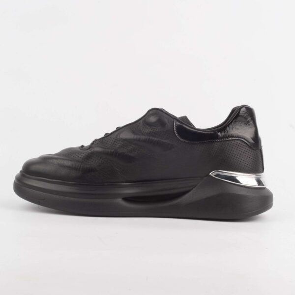 Black Leather Chunky Sneakers – Modern Comfort and Style for Everyday Wear (M152-17387) - Image 3