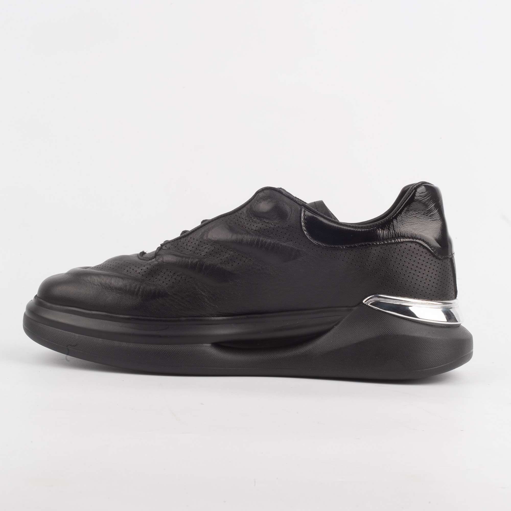 Black Leather Chunky Sneakers – Modern Comfort and Style for Everyday Wear (M152-17387) - Image 3