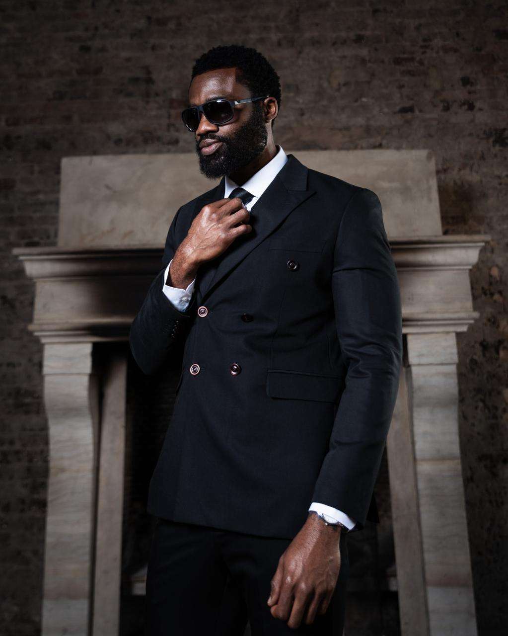 Classic Black Double-Breasted Suit: Timeless Elegance for Modern