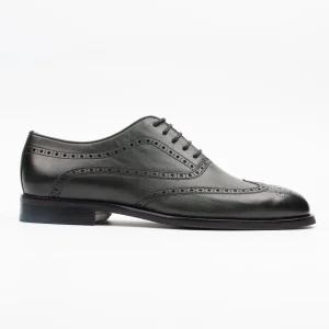 Calvano Dark Green Comfortable leather brogues for men, featuring elegant broguing and a comfortable design for all-day wear in South Africa.