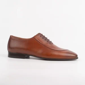 Calvano Tan Leather Oxford formal men's shoes