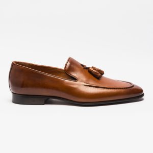Light Brown Formal Tassel Loafer for Modern Elegance and Everyday Sophistication.(V19-39)