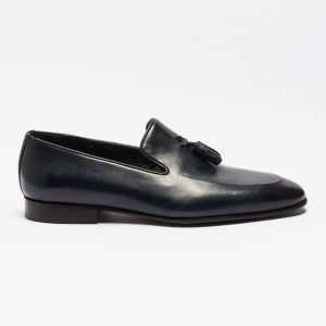 Premium Navy Formal Tassel Loafer for Timeless Sophistication.(V19-39)