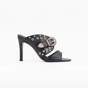 Amiya Studded Heels with Western Buckle