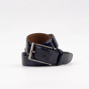 Calvano Leather Belt South Africa Navy Patent Gloss